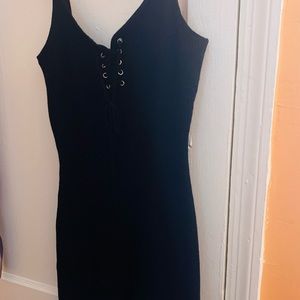 Black one piece/shorts.